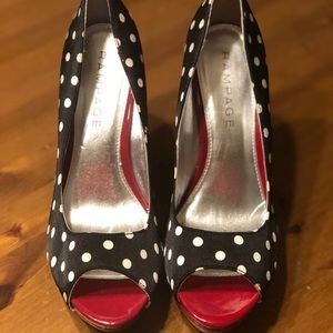 Rampage Polka Dot Pumps 9.5